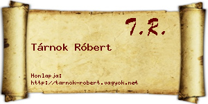 Tárnok Róbert névjegykártya